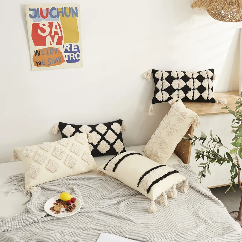 

Чехол для подушки Bonenjoy из хлопка и льна, 30x50 см