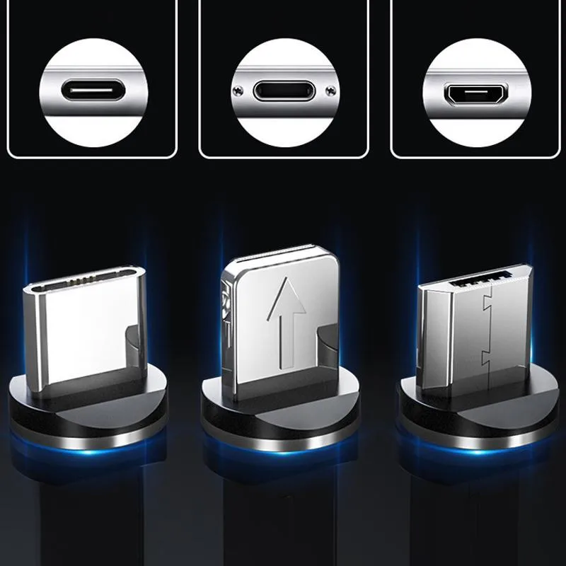 Фото 1 м Магнитный зарядный кабель для телефона USB Type C потоковый светящийся провод 1 м Магнитный зарядный кабель для телефона USB Type C потоковый светящийся провод