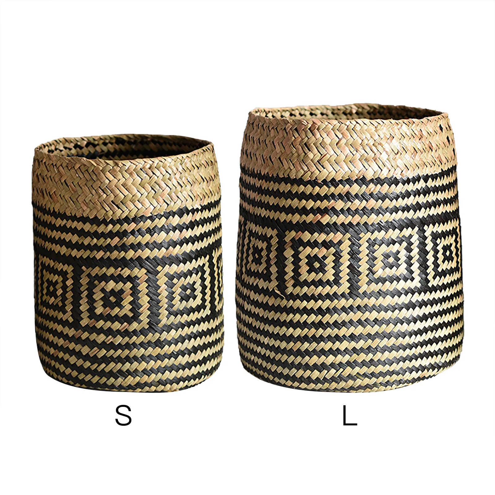 

Storage Baskets Wicker Baskets Woven Basket Handmade Storage Planter Garden Flower Pot Household Products Bamboo Basket
