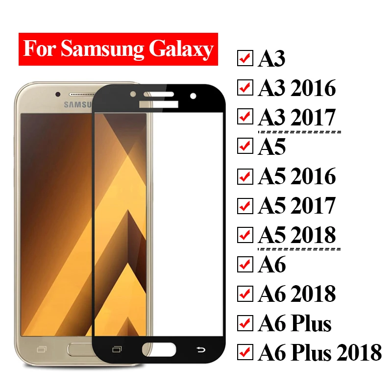 Защитное стекло для samsung a5 2017 2016 2018 на samsyng a6 plus a3 защита экрана 3 5 6 a защитное