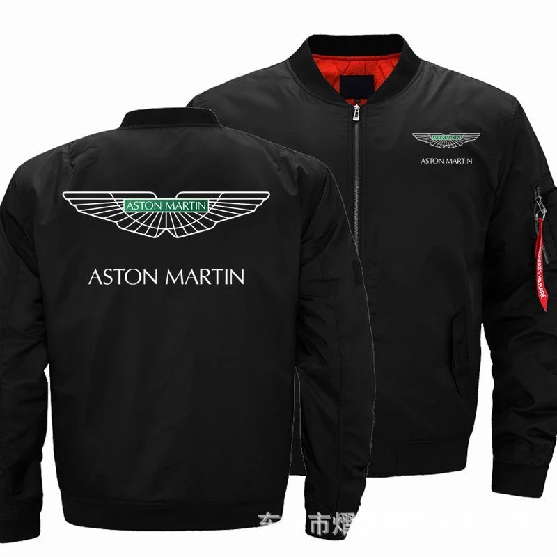 

New Autumn Winter Flight Jacket ASTON MARTIN Logo Coat Mens Womens Warm Casual Zipper Baseball Jacket mens clothing Harajuku
