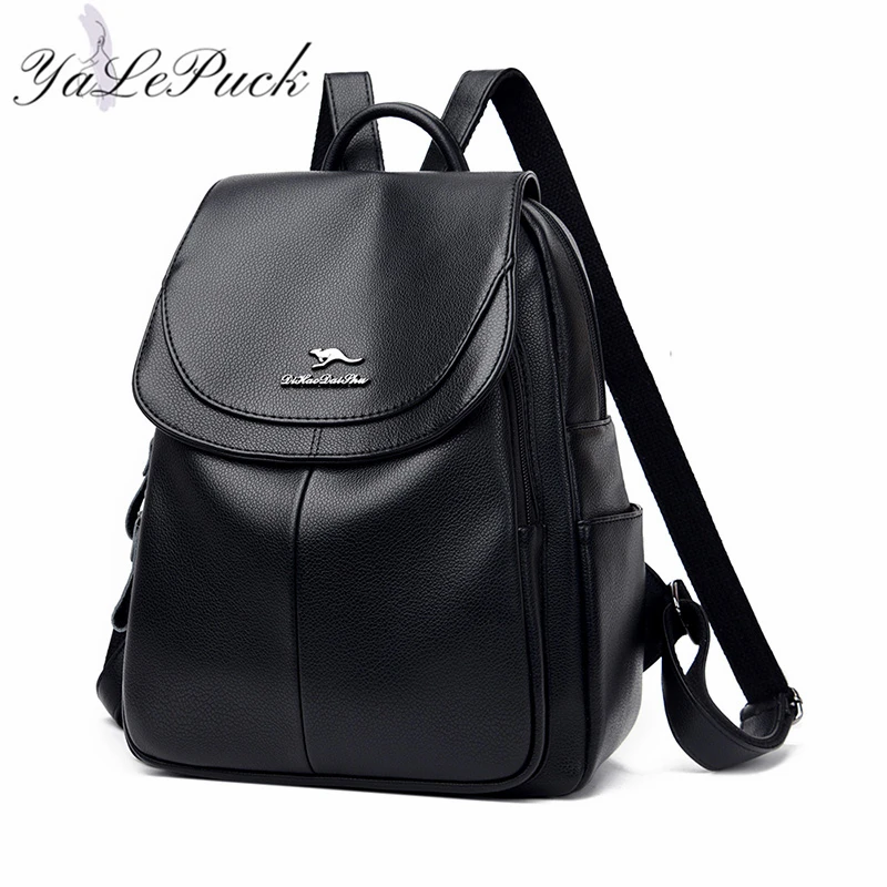 Новинка 2020 женские кожаные рюкзаки винтажная женская сумка на плечо