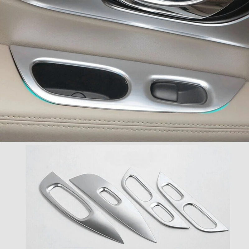 

For Nissan Rogue X-Trail T32 2014 2015 2016 2017 2018 2019 Chrome Door Window Armrest Cover Switch Button Panel Trim