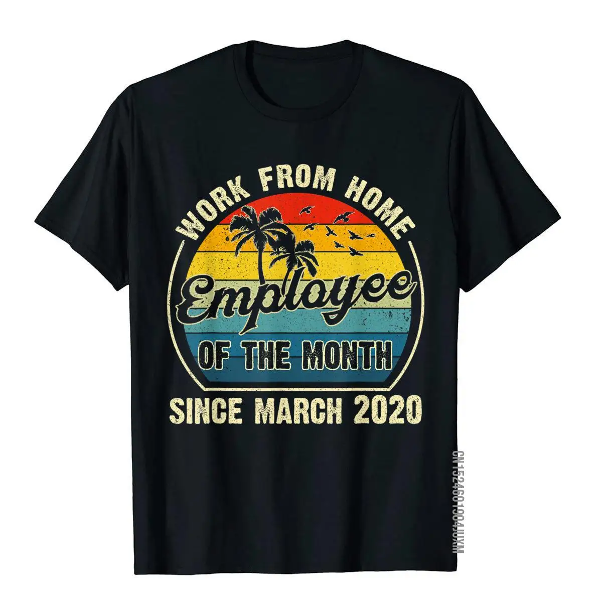 

Футболка мужская с забавной работой от домашнего сотрудника месяца с марта 2020 года, купоны в японском стиле, хлопковые Топы И Футболки