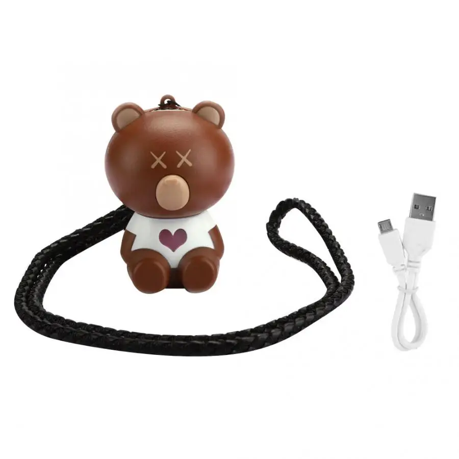 

Neck Hanging Negative Ion Air Purifier Portable Cute Bear Shape Haze Removal Air Freshener USB Charging