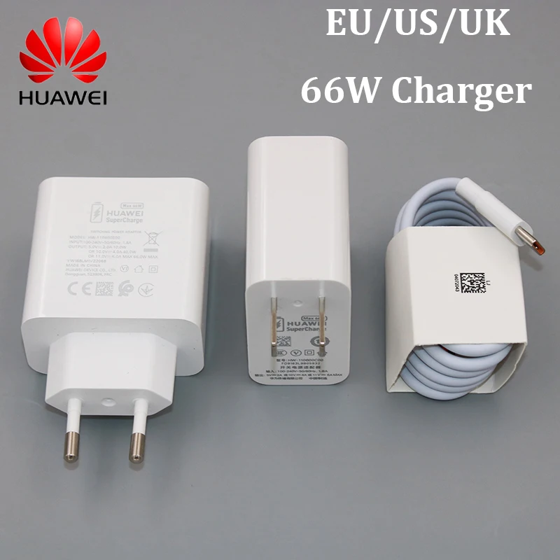 Оригинальное сверхбыстрое зарядное устройство для Huawei 11 в 6 А с разъемами