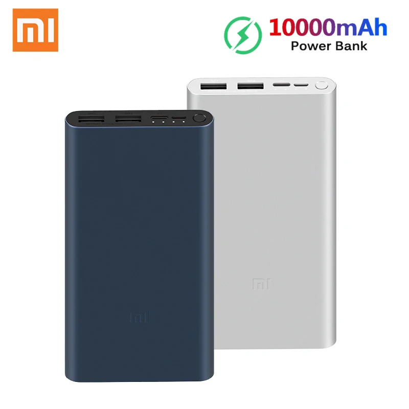 Оригинальный внешний аккумулятор Xiaomi Mi Power Bank 3 18 Вт 10000 мАч Быстрая зарядка