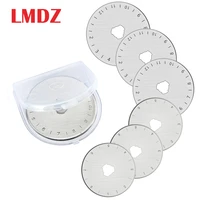 lmdz 5pcs circular rotary cutter replacement spare safety blades hand held refill fabric leather craft steel quilting cutters