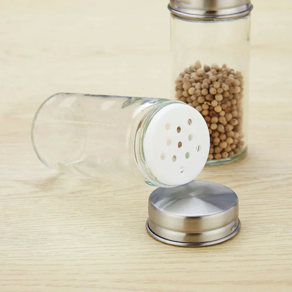 

Stainless steel Revolving Spice Rack with 12 Pieces of Glass Seasoning Jars