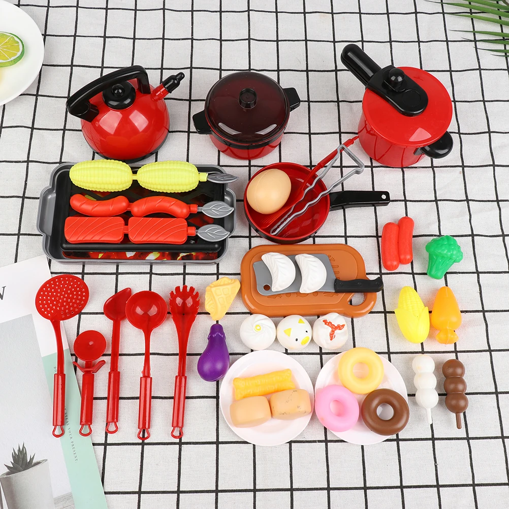

16/20/51 Pcs Kids Kitchen Toys Simulation Kitchen Utensils Food Cookware Pot Pan Kids Pretend Play Kitchen Set Toys