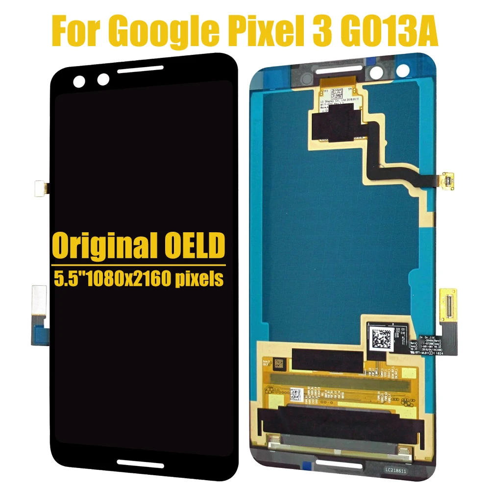 Оригинальный сменный OLED-дисплей Pixel 3 G013A для Google 3XL G020B ЖК-экран с сенсорным