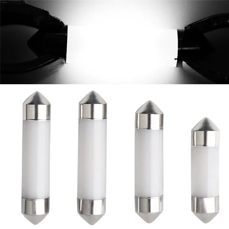 

1Pcs LED Festoon Dome 31mm 36mm 39mm 41mm C5w Long Life Reading License Plate Lamp Led Light Bulb Milky Cover Bulbs 12V#294063