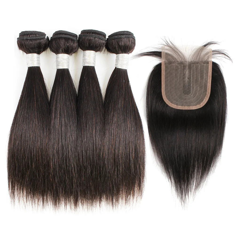 

MOGUL HAIR 50 г/шт. 4/6 пряди ков с кружевной застежкой 4x1 темно-коричневые натуральные черные 10-16 дюймов прямые человеческие волосы Remy короткий сти...