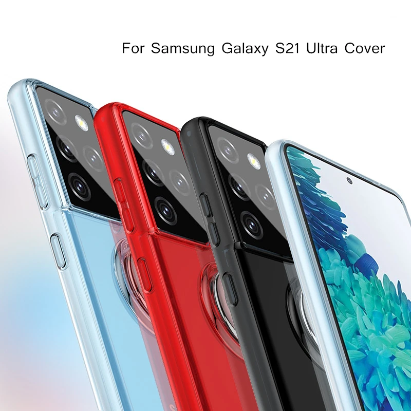 

KEYSION Transparent Case for Samsung S21 Ultra 5G S21 Plus S20+ Soft Silicone Ring Phone Cover for Galaxy Note 20 Ultra 10 Plus