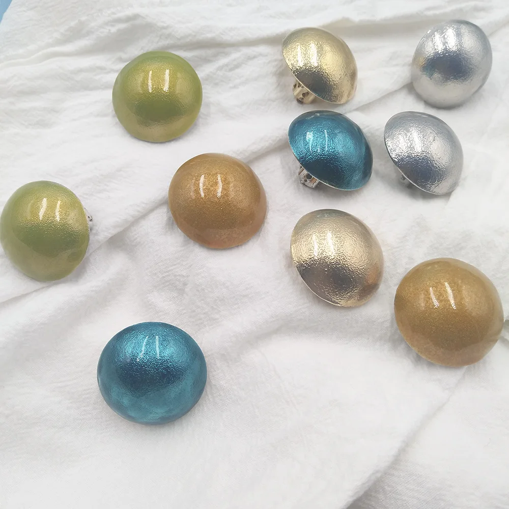 2019 New Design Popular Fruit Color Hemisphere Ear Clip For Women Girls Painless Micro Flash Half Ball Earrings Jewelry | Украшения и