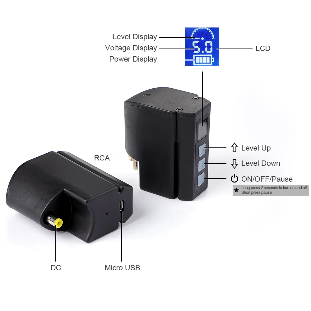 2021 Новый RCA/DC источник питания для татуировки высокой емкости 2400 мАч беспроводной
