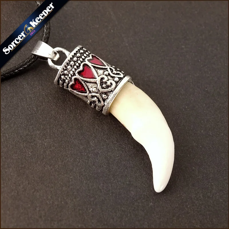 Мужская и женская подвеска в стиле панк виде волчьего зуба ожерелье с подвеской