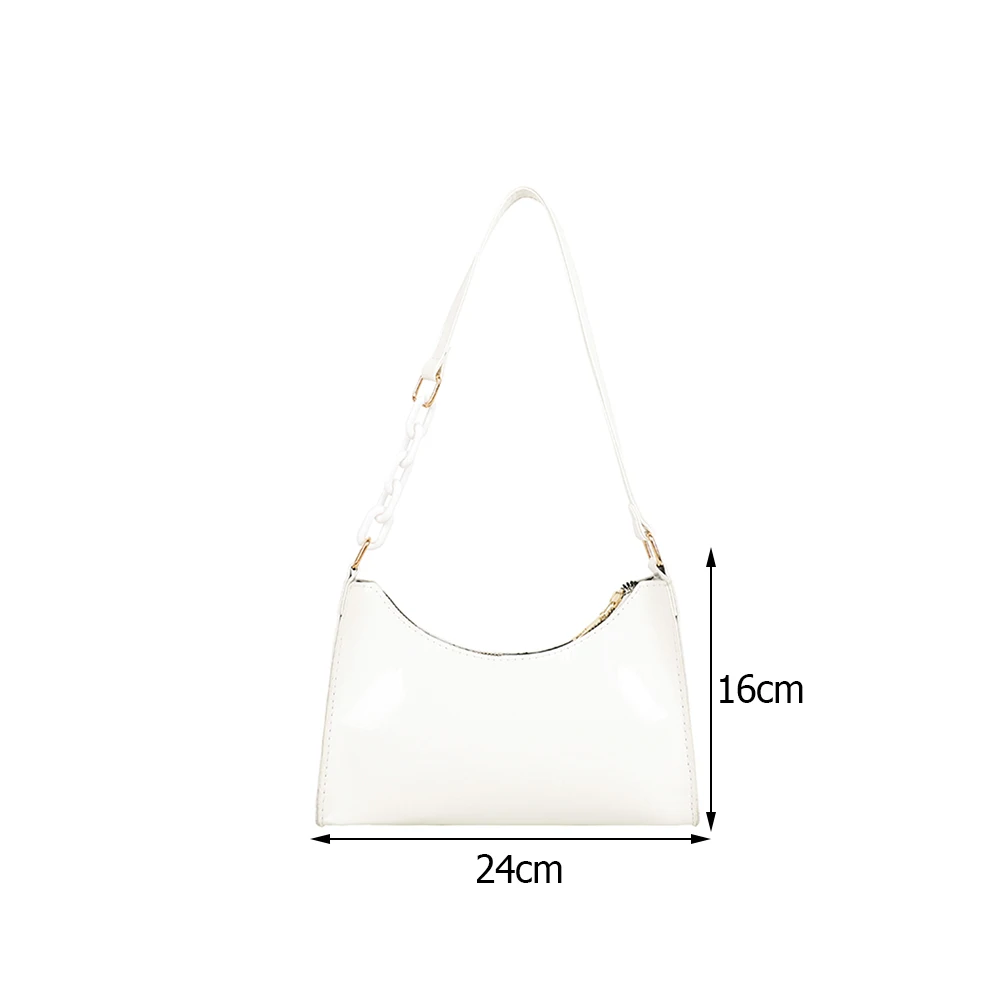 

Fashion Women Patent Leather Shoulder Underarm Bags Casual Ladies Solid Color Small Handbag Purse Elegant Small Square Bag