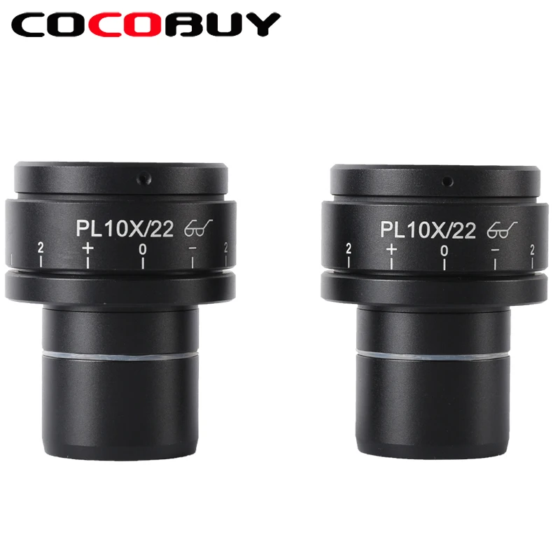 

KOPPACE Binocular Microscope lens 2 PCS PL10X/22 Microscope eyepieces 30mm Interface High eye point Stereo Microscope eyepiece