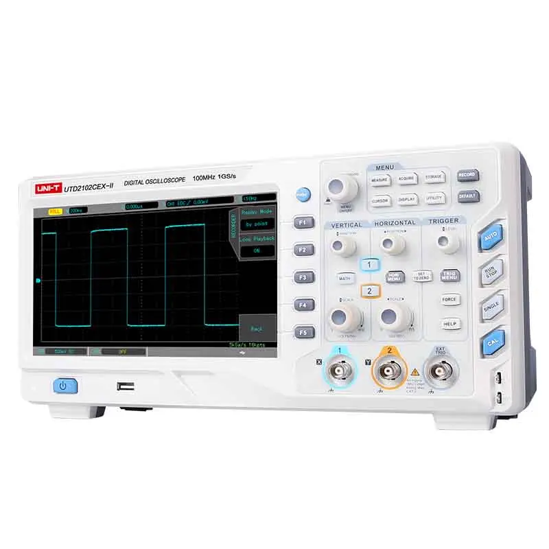 UNI T UTD2102CEX II 8 дюймов TFT LCD цифровой осциллограф 100 МГц полоса пропускания 2 канала