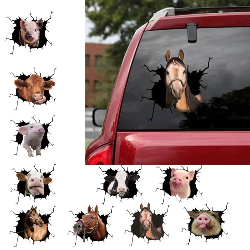

Cute Animal Pattern Stickers Personalized Design Car Door Window Exterior Body Wall Floor Decorative Stickers