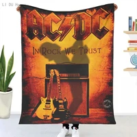 acdc walpapus blanket plaid flannel throw printed quilts 3d print keep warm sofa bedroom sherpa blankets family bed bedding
