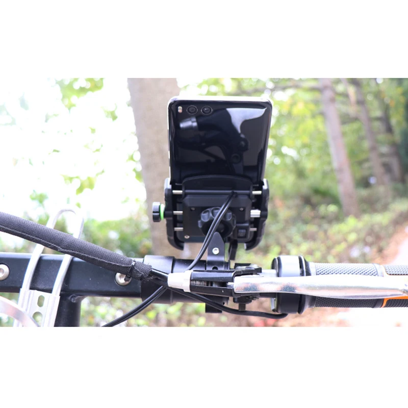 motorcycle phone holder qi wireless charging charger waterproof bracket mount stand 360 degrees rotation practical convenient free global shippin