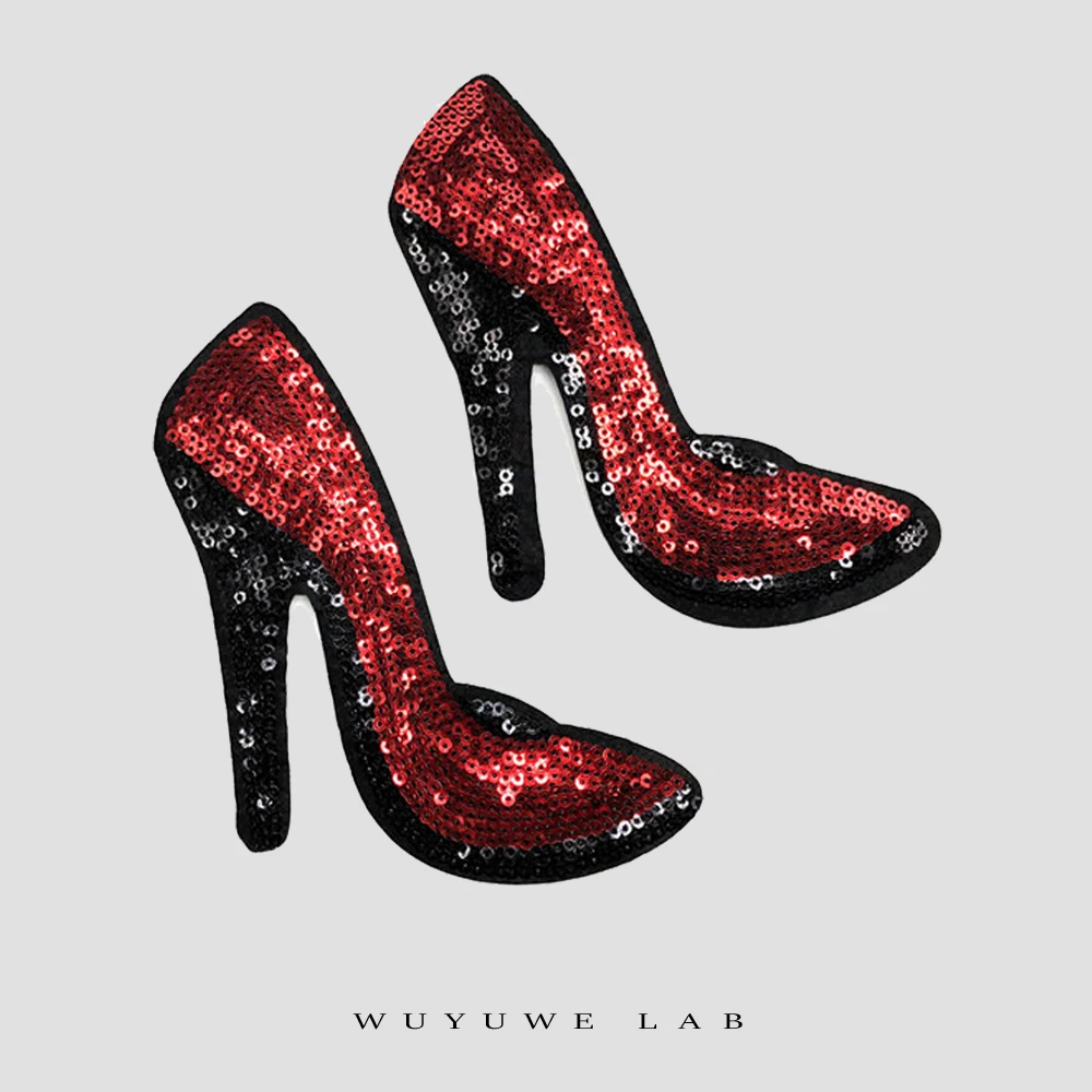 2 пары красные блестки аппликация для обуви | Дом и сад