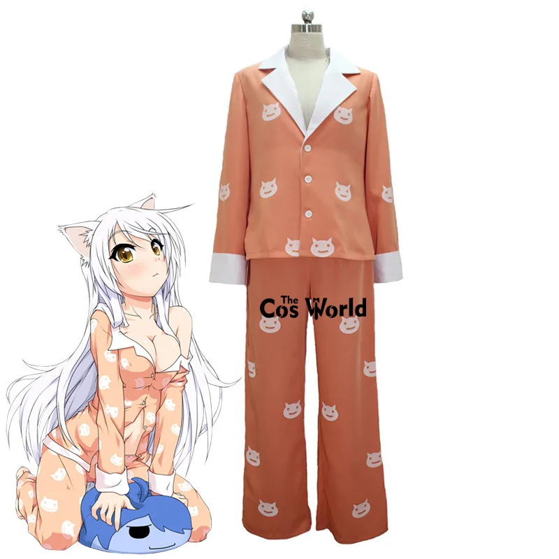 Пижама Bakemonogatari Hanekawa Tsubasa одежда для сна топы штаны наряд аниме костюмы косплея |