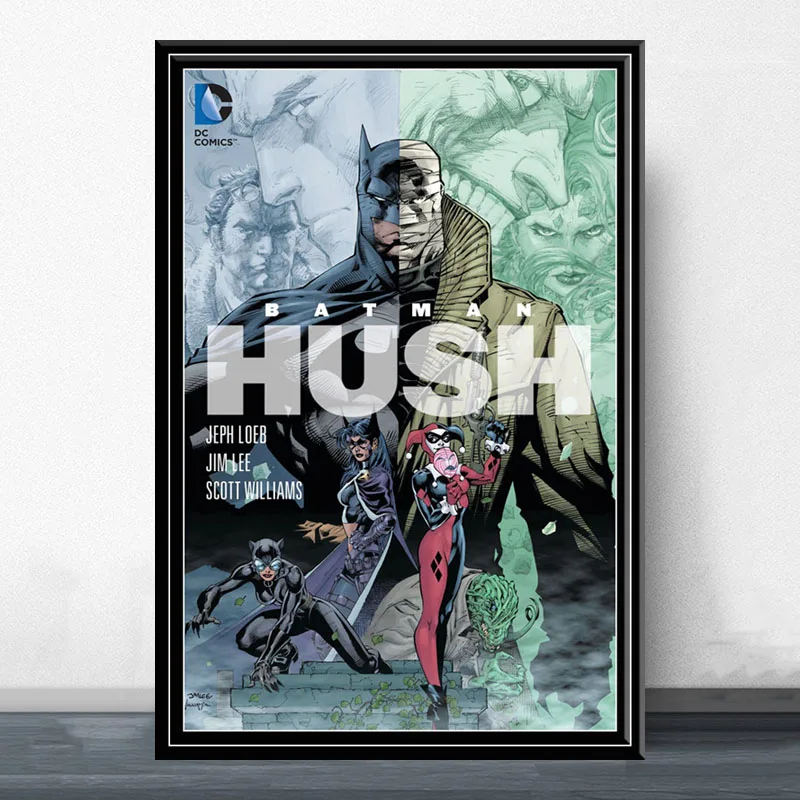 Бэтмен Супермен Чудо-Женщина Лига Справедливости классический DC комикс обложка книги Искусство Живопись Шелковый Холст плакат настенный домашний декор