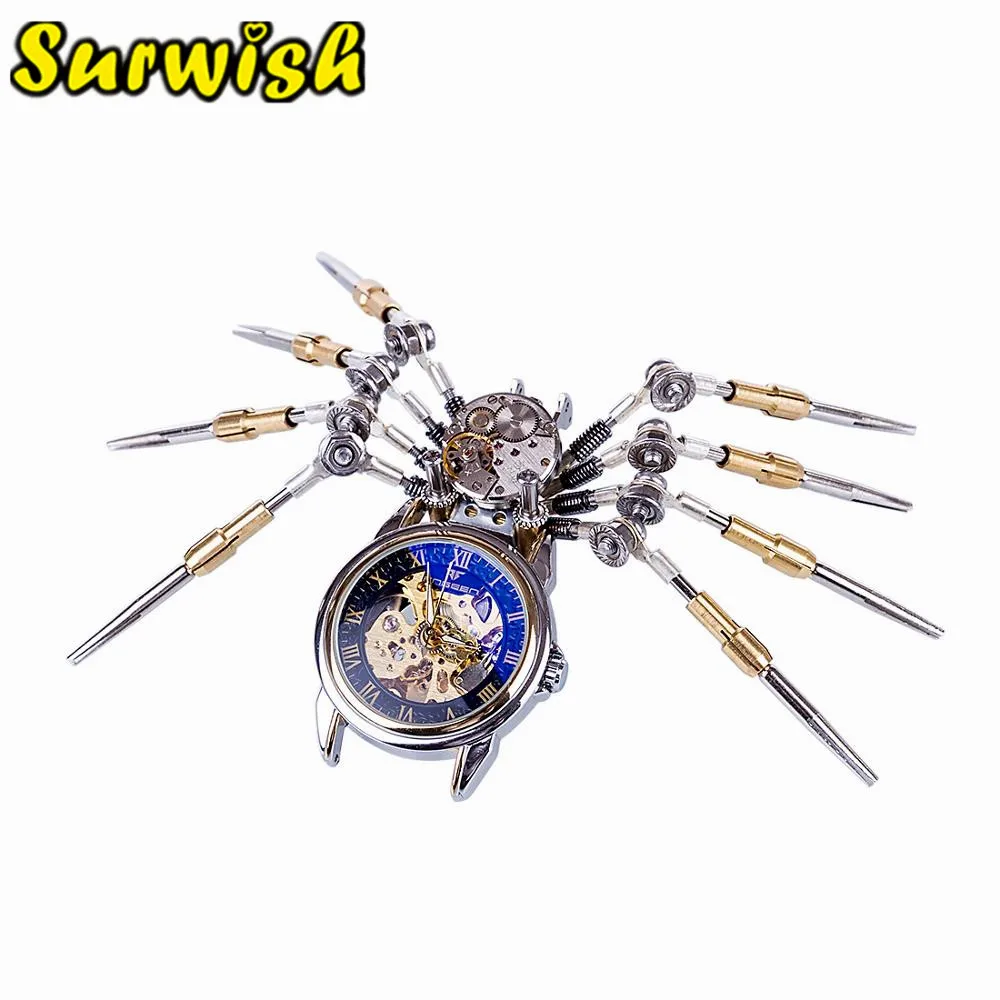 Surwish DIY Сборная модель комплект металлические механические часы украшения