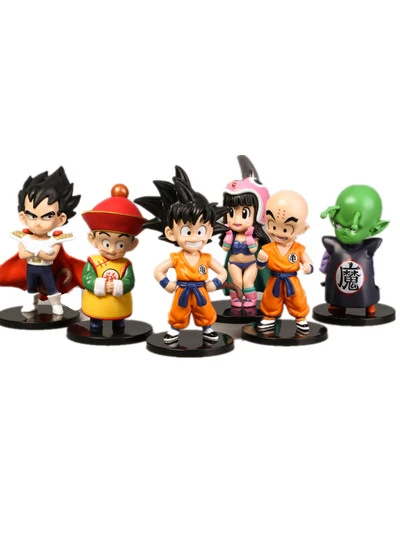Dragon Ball Набор мультфильм 6 шт. набор ручной работы игрушка Гоку кукла Вегета модель