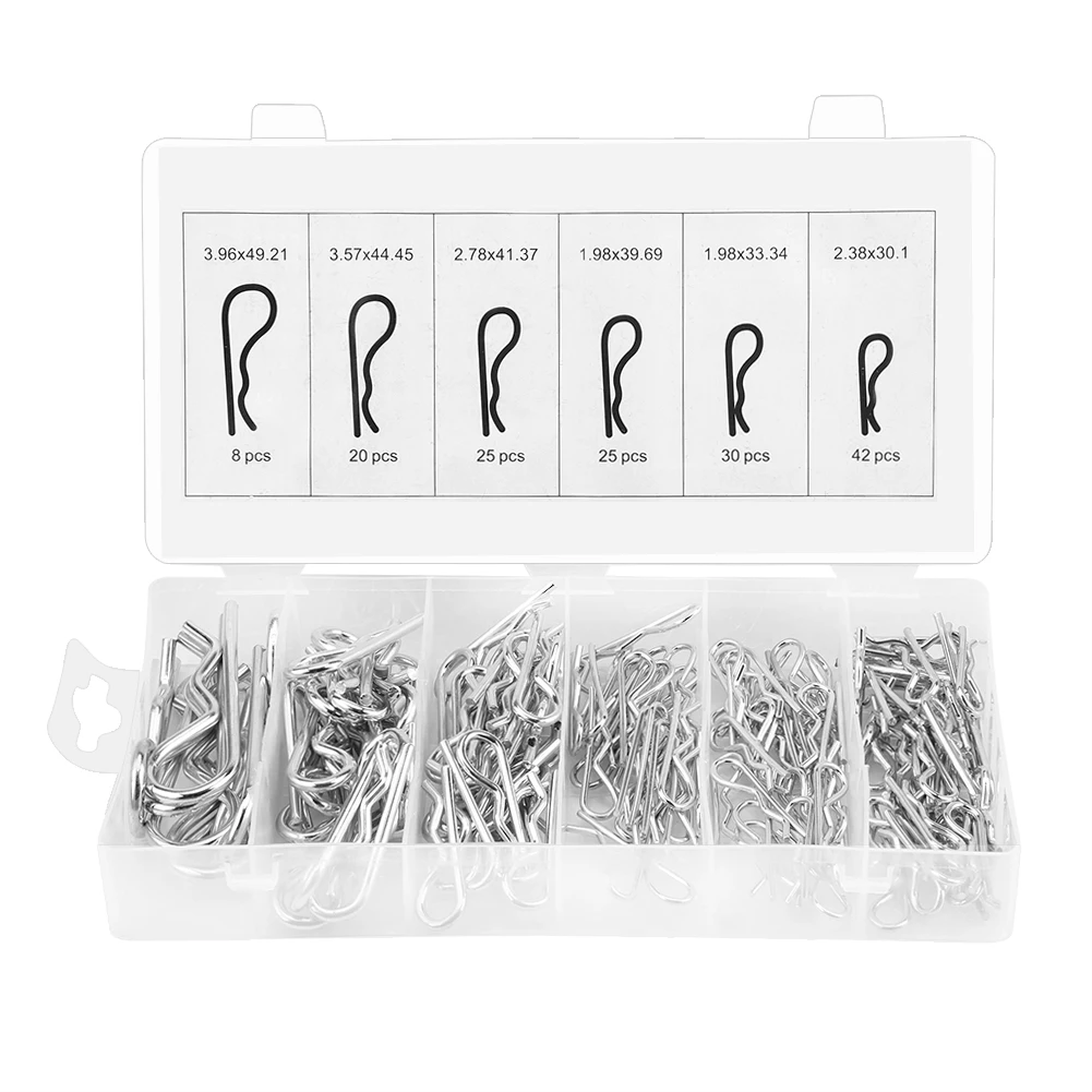 150pcs Stainless Steel R Cotter Pin Assortment Hitch Clips Fastener Set | Обустройство дома