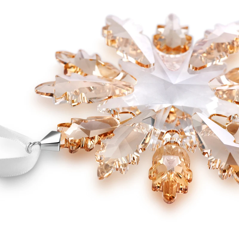 

New Fashion Snowflake Car Pendant Winter Star Crystal Icicles Building Decorations Send Family Birthday Christmas New Year Gifts