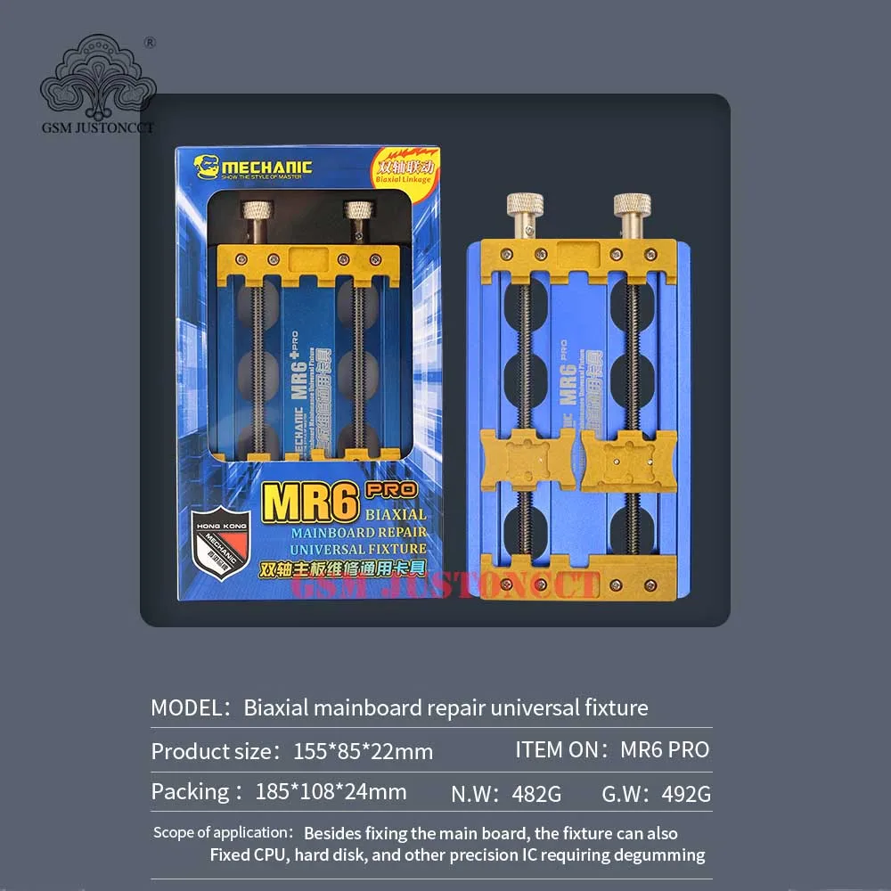 

MECHANIC MR6 PRO Universal PCB Holder Precision Double-Bearings Fixture for Motherboard Integrated IC Chip Remove Glue Clamp