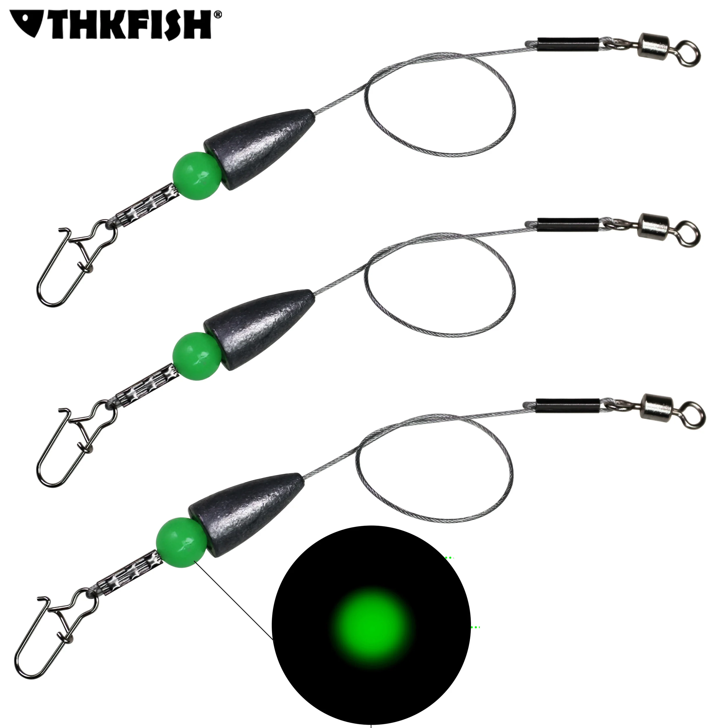5 шт. рыболовная Каролина готов снасти с грузилом из нержавеющей стали поводковая