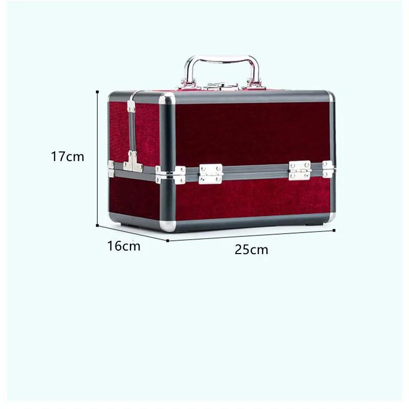Large Capacity Makeup Box With Drawer Portable Travel Beauty Cosmetic Case Hand Held Organizer Toiletry Make Up Storage Suitcase | Дом и сад
