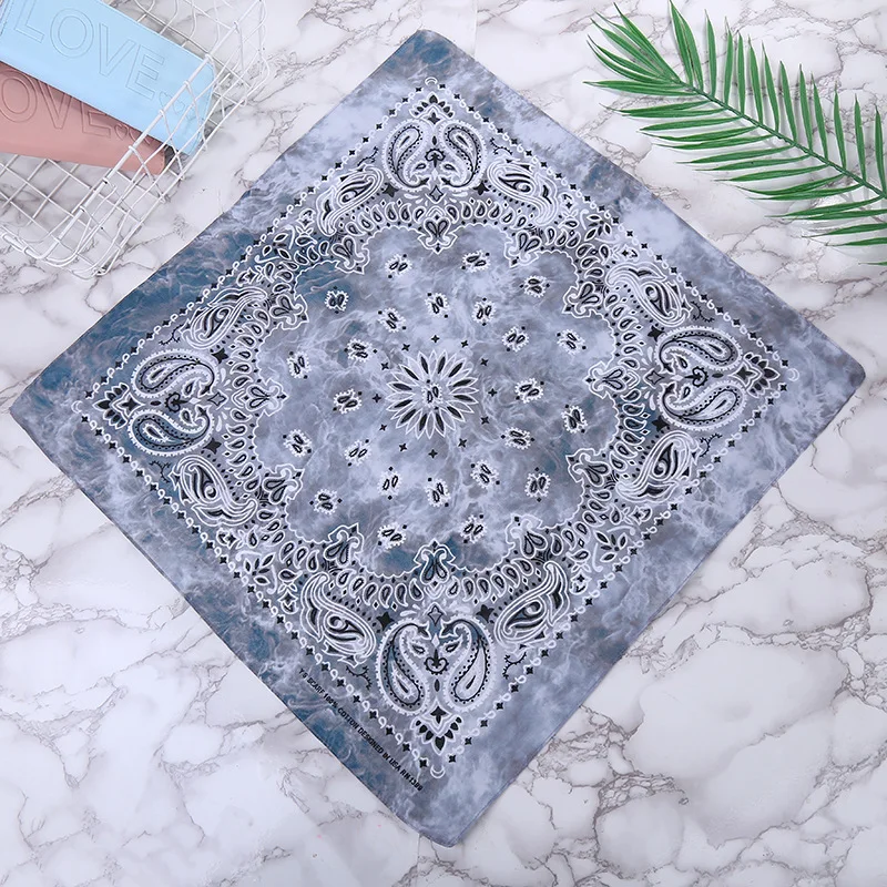 

Tie-dye Seamless Cotton Bandana Square Scarf Paisley Headband Hair Band Neck Scarf Fashion Hip Hop Cashew Flower Print Colorful