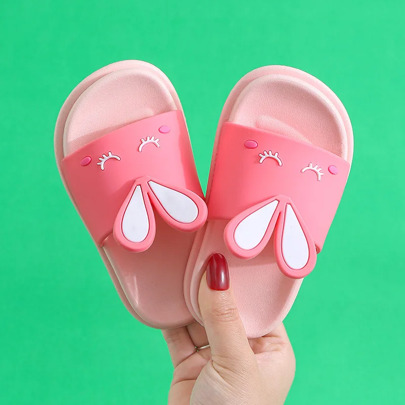 Children's Slippers Boys and Girls Baby Home Non-slip Soft Sole Cute Rabbit Children Home Slippers Home Shoes Shoes Woman