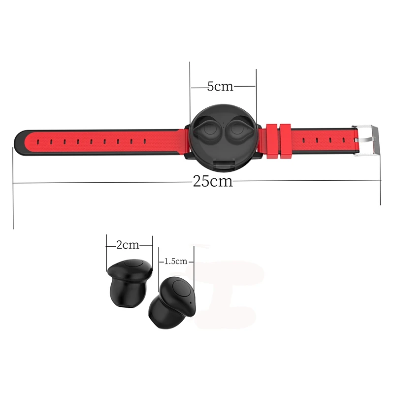 

T13 True Wireless Earphones Bluetooth Noise Reduction Hifi Stereo Waterproof Multifunction Worn on Wrist