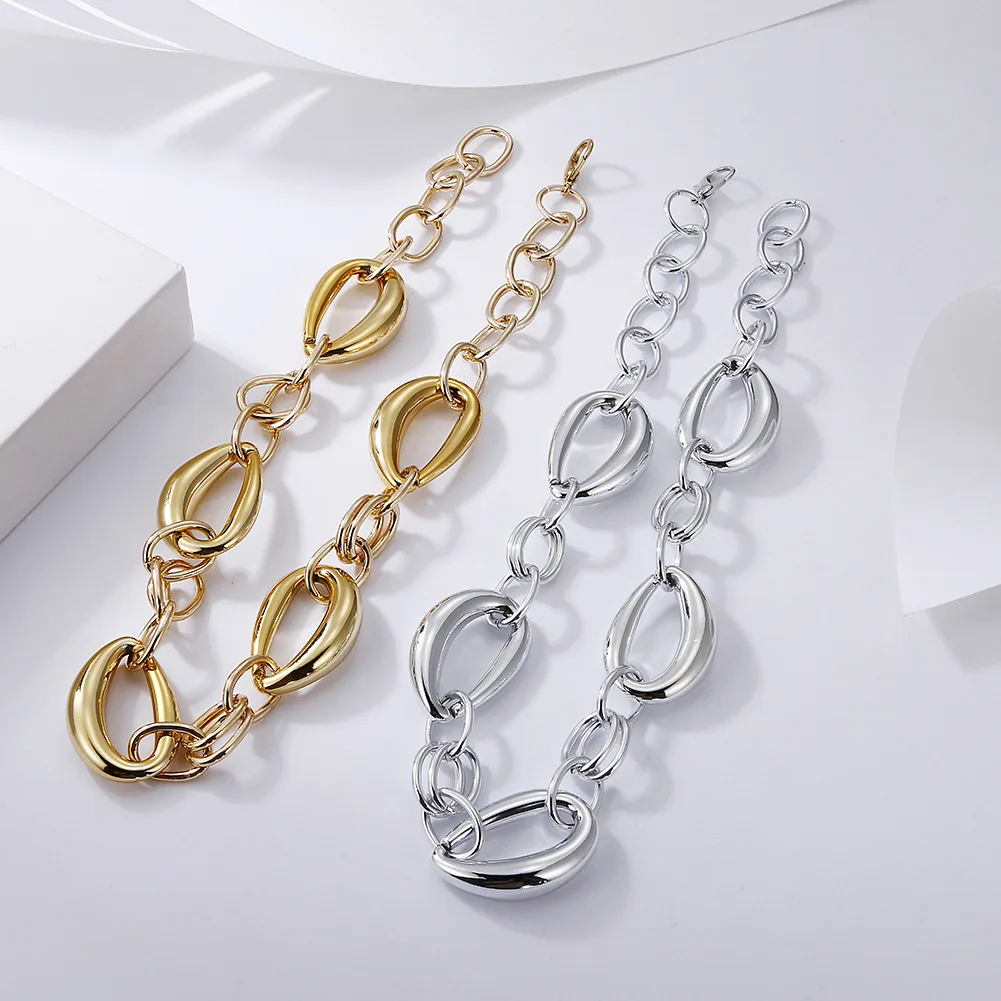 

Punk Exaggerated Thick Chain Choker Necklace for Women Statement Layered Necklace Collar on the Neck Checker 2022 Jewelry