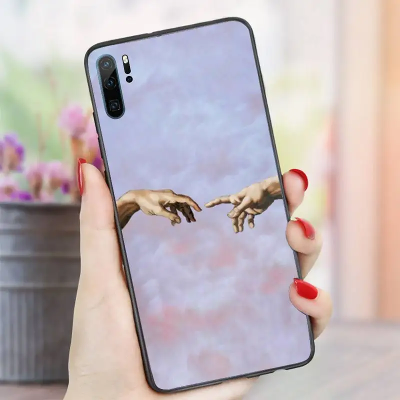 

David retro sculpture Mona Lisa Phone Case For Huawei honor Mate P 10 20 30 40 i 9 8 pro x Lite smart 2019 nova 5t