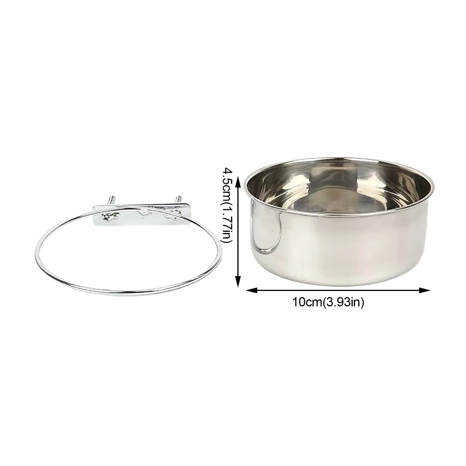 

Stainless Steel Hanging Bowl Bird Food Bird Food Water Parrot M^acaw African Grays Budgies Parakeet Cockatiels