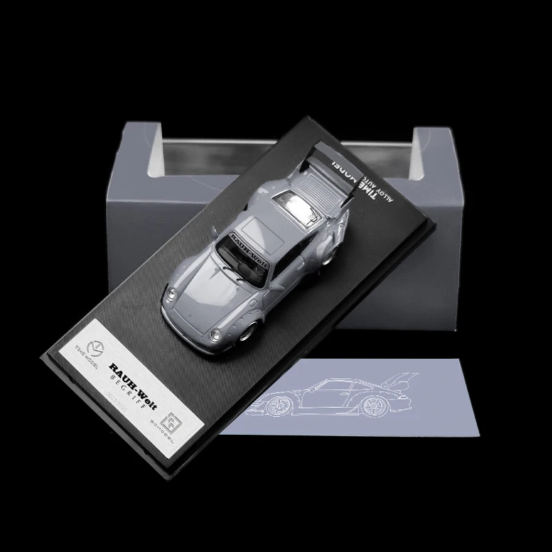 

TM 1:64 Porsche RWB Cement Ash Pig 964 993 Collector Edition Alloy Door Opening Car Model Toy Gift