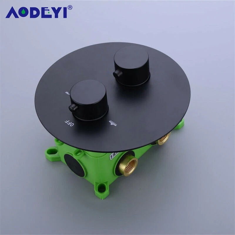 brass black shower faucets 8 12 rainfall shower head bathroom shower set diverter 23 ways thermostatic valve shower system free global shipping