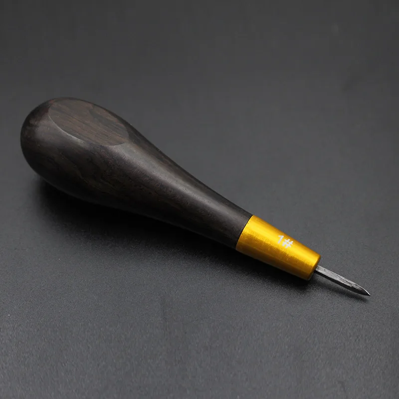 NO.1 Rhombus Awl 1 шт. высокое качество ромбовидный шило Кожа Деревянная Ручка Шило инструмент для шитья кожи аксессуары перфорированные кожаные инструменты для изготовления подарка «сделай сам» - Цвет: NO.1 Rhombus Awl