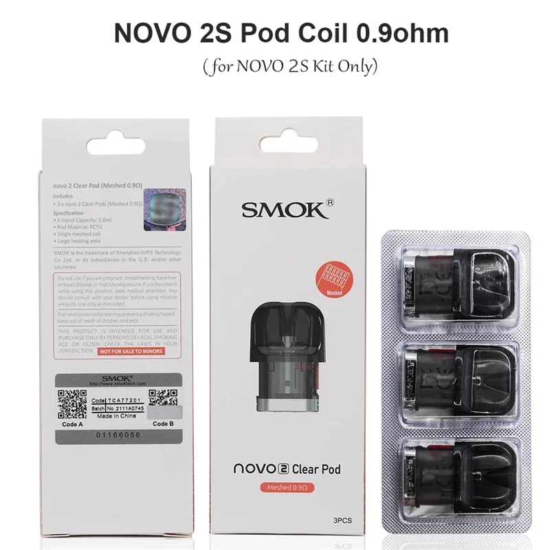 Vape Original SMOK NOVO 2S Pod 2 S Cartridges Coil Head Heater Evaporator E Cigarette  Atomizer Electronic Tank Accessories