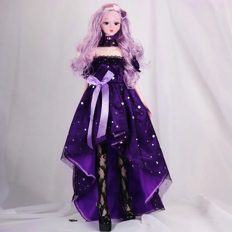 

60CM Handmade Fashion BJD Dolls Outfits Wedding Evening Dress Wig Makeup Jointed Ball Body Princess Nude 1/3 Doll for Girls Toy