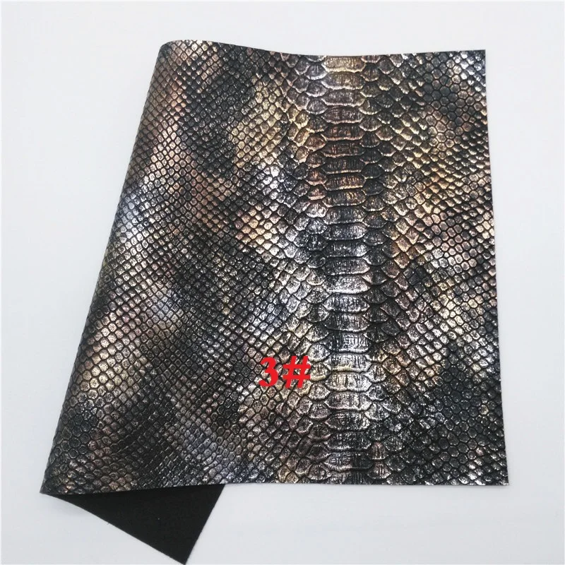 3 Glitterwishcome 21X29 см A4 размер винил для бантов металлическая змеиная кожа, синтетическая искусственная кожа листы для бантов, GM494A - Цвет: 3