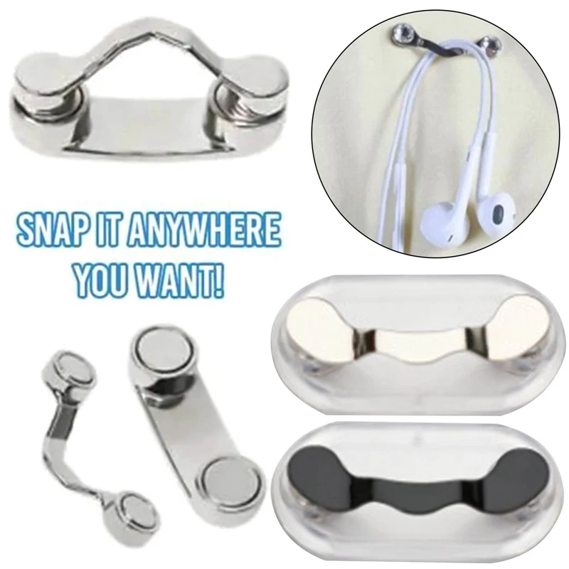 

Portable Multi-function Clothes Buckle Magnetic Eyeglass Holder Hang Brooches Pin Magnet Glasses Headset Line Clips
